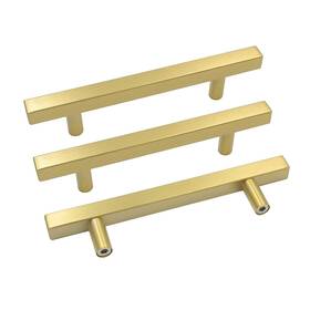 Goldenwarm 715624597736 10pack 4in Drawer Pulls Brushed Brass Cabinet Gold Kitchen H