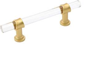 B089b17tzp Goldenwarm 25 Pack 4 Inch Matte Gold Cabinet Pull Clear Acrylic Furniture Hardwa