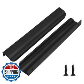 B0btcrr9j7 Goldenwarm 10pk 7-1/2 Inch Black Cabinet Finger Pull Handles Kitchen Drawer Modern