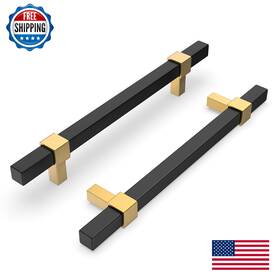 B0c5rhgpyx Goldenwarm 10pk Black Gold Cabinet Pulls 5 Inch Hole Center Stainless Steel Handles