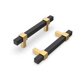 B0cwqm2td6 Goldenwarm 30 Pack Cabinet Handles Black And Gold Pulls 3 Inch Hole Cent