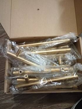 Kt-ls201gd128-15pack Goldenwarm 15 Pack Drawer Handles Brushed Brass Kitchen Cabinet Pulls 5in Center