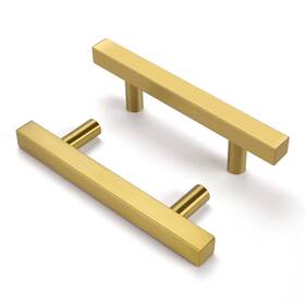 Ls1212gd76-20 Goldenwarm #units 20 Pack Brushed Brass Cabinet Pulls Gold 3in Drawer Handles Kitc