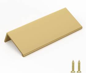 Ls7023gd76-50 Goldenwarm 50 Pack Gold Finger Edge Pulls 3 Inch Hole Center Kitchen Drawer Handles