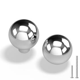 Ls7061cp-10 Goldenwarm A-gw 10 Pack Chrome Cabinet Knobs Round Ball Dresser Hardware Polished Nickel Kitchen