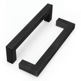 Lsj12bk128-35 Goldenwarm #units Matte Black Cabinet Pulls 5 Inch Square Bar Handles 35 Pack Modern Hardware