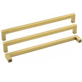 Lsj12gd288 Goldenwarm Modern Gold Cabinet Pulls Kitchen Handles - Brass Drawer P