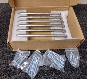 001gy-128 Goo-ki 5 Inch Polished Nickel Cabinet Pulls Sand Silver 6 Pack -001gy-128