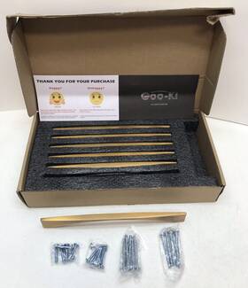 074yb-192 Goo-ki Gold Cabinet Handles Modern Kitchen Hardware Drawer Pulls 6 Pcs