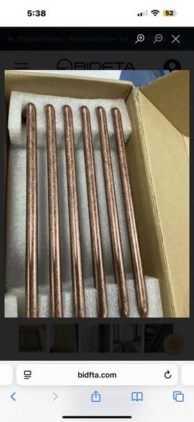 2202-ac-256 Goo-ki Antique Copper Cabinet Pulls 6 Pack 10 Inch 256mm Zinc Alloy Drawer Handles