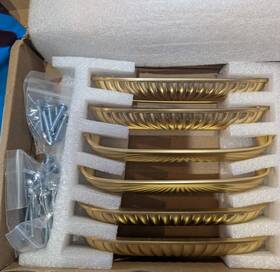 Goo-ki 445042132105 6x 5ftft Hole Centers Antique Brass Cabinet Pulls Accessible Luxury