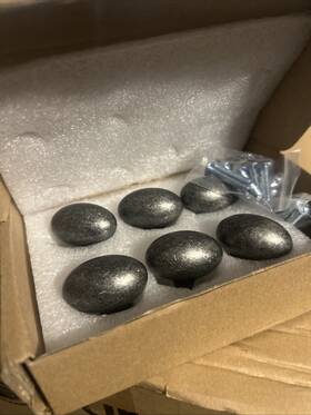 Goo-ki 809664200371 6 Pack Kitchen Cabinet Hardware Weathered Nickel Drawer Knobs O