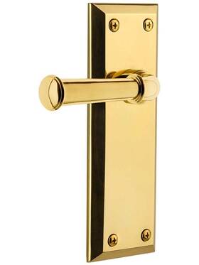 Grandeur 662972141701 Fifth Avenue Plate Privacy With Georgetown Lever In Lifetime Brass
