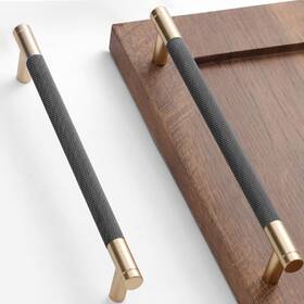 B09w1djrgv Gutuwellea 2-pack 7.5 Inch 192mm Gold Grey Aluminum Knurled Drawer Cabinet Handles