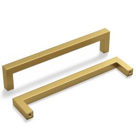 Haliwu 710157580774 15 Pack/cabinet Pulls Brushed Brass Cabinet 6-1/4 Inch Gold Ha