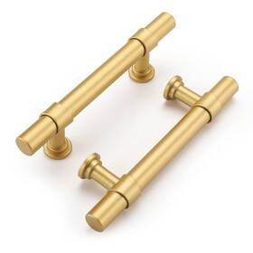 B0bls6npl9 Haliwu 10 Pack Gold Cabinet Handles Brushed Brass Drawer Pulls Kitchen Hardwar