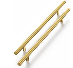 Cu-ls201gd192-30 Haliwu 7 1/2 Center Holes Brushed Brass Gold Cabinet Pulls 10 Inch L Handles 30 Pack