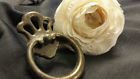 P3273 Handle Door Vtg Brass Cabinet Drawer Pull Salvage 1