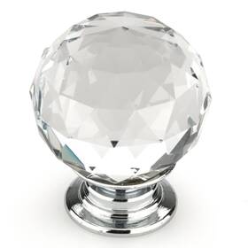 Bp87373014011 Hardware Pordenone Collection 1 3/16-inch 30 Mm Crystal And Chro