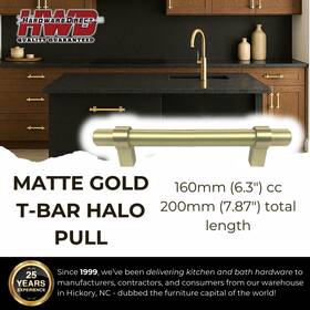 Hp14160-mg Hardware Direct Gold Modern Cabinet Handle Bar Pull Kitchen Bath Knob Brass 6.3 Inch Cc Halo Popular