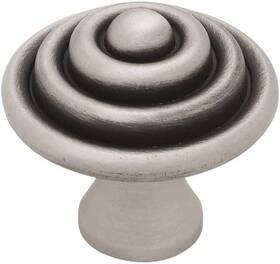 Pbf528-bsp-c Hardware 38mm Domed Rings Kitchen Cabinet Knob Brushed Satin Pewte