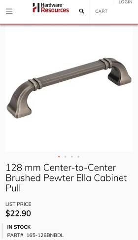 165-128bnbdl Hardware Resources Ella 128 Mm Center-to-center Bar Pull