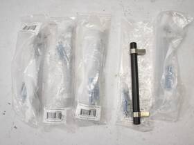 5128mbsn Hardware Resources Lot Of 5 Decorative Bar Pulls Black W Satin Nickel 128mm