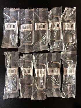 S271-4pc Hardware Resources Lot Of 10 New 4 Inch Torino Wire Pulls - Polished Chrome