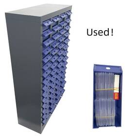 Cr-054554 Haywhnkn Used 60 Drawers Industrial Parts Storage Cabinet Keys Bins Without Door