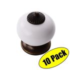 Hck801-wh-p10 Kes Vintage Cabinet Knobs And Pulls Pack Ceramic 712411921019