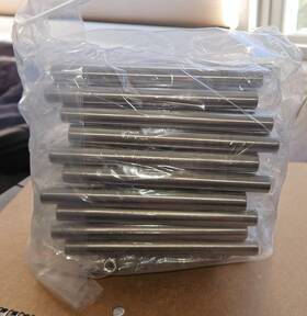 125361 Hd Supply Lot Of 25 5 Inch Hollow Stainless Pull 3 Center Holes Satin Nickel Screws Incl