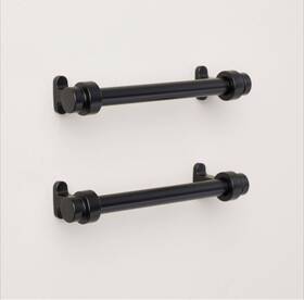Hearth And Hand With Magnolia 197543562475 Set Of 6 - 3.75 Inch Vintage Cuffed Drawer Pulls Black