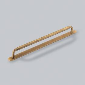Gokp448dbb Hendel & 31.49 Inch Belgravia Knurled Kitchen Cabinet Pull Handle In Dark Brushed Brass