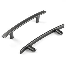 Hestia Hardware 810039140567 10 Pack Pewter Arch Handles Antique Silver Curved Cabinet Pull Handle