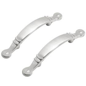 Hestia Hardware 810039141427 20 Pack Satin Nickel Arched Cabinet Handles Silver Pull 3 Inch Hole