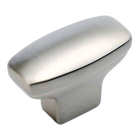 Hickory Hardware 078555951689 Metropolis Collection Knob Oval 1-7/16 Inch X 3/4 Stainless Steel Finish