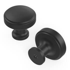 H077849mb-10b Hickory Hardware 10 Pack Kitchen Cabinet Knobs 1-1/4 Inch Matte Black