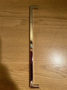 Hh075336-14 Hickory Hardware Skylight 12 Inch Square Bar Pull - Bright Nickel