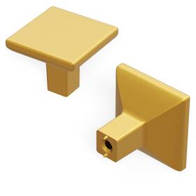 Hh075341-bgb-10b Hickory Hardware 10 Pack Solid Core Kitchen Cabinet Knobs Brushed Gold 1-1/4 Inch Pulls