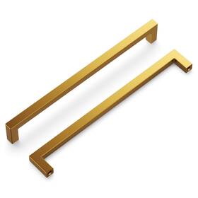Hh075422-bgb-5b Hickory Hardware Skylight 224mm Cabinet Pulls Brushed Golden Brass Luxury 5 Pack