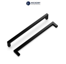 Hh075422-mb-5b Hickory Hardware Pack Of 5 Large Matte Black Cabinet Handles