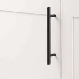 Hh075595-mb-10b Hickory Hardware Drawer Pulls 5-1/16 Inch Steel Material In Matte Black 10-pack