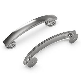 P2141-sn-10b Hickory Hardware Cabinet/drawer Pulls 3 3/4 Inch In Satin Nickel Arch 10 Pack