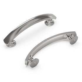 P2143-sn-10b Hickory Hardware American Diner 3 Inch Modern Arch Cabinet Pull Satin Nickel Handle For Kitchen