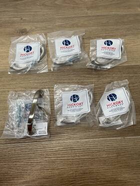 P2281-sn Hickory Hardware Lot 6x Zephyr 3-3/4 Inch Modern Curved Handle Read