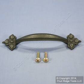 P3021-bma Hickory Hardware Period Brass Belwith Black Mist Antique 96mm Cabinet Pull