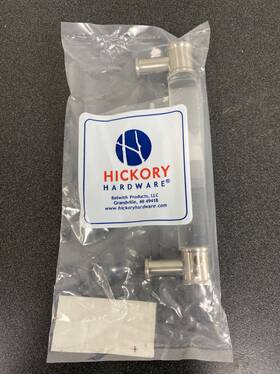 P3635-casn Hickory Hardware Midway 5 Inch Modern Acrylic Bar Cabinet Pull - Satin Nickel