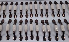 P731-vbz Hickory Hardware Lot Of 36 3 C-c Venetian Bronze/almond Ceramic Pulls