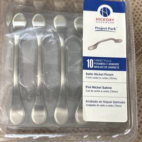 Vp1444-sn Hickory Hardware Satin Nickel Cabinet Pulls 3 In Center-to-center 10 Pack