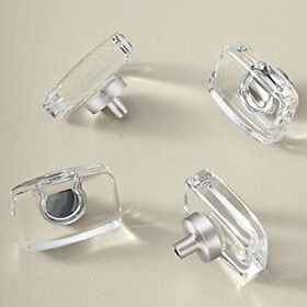 Hiemey 8 Pcs Crystal Cabinet Knobs Modern Glass Pulls And For Dresser